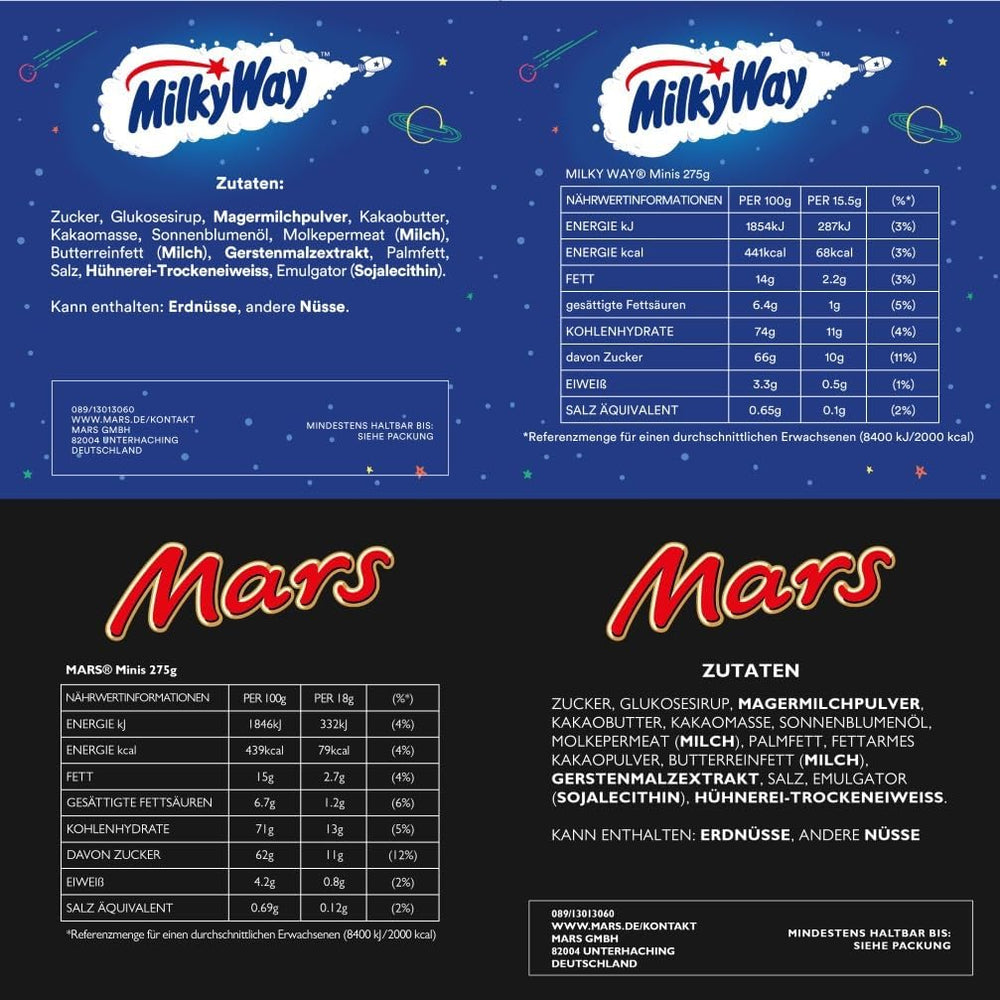 Mini-Schokoladen-Mischpackung, 71 Mini-Schokoladensnacks (Mars, Snickers, Bounty, Twix, Milky Way) in Form von Süßigkeiten, ideal für einen American-Football-Abend (1400g)