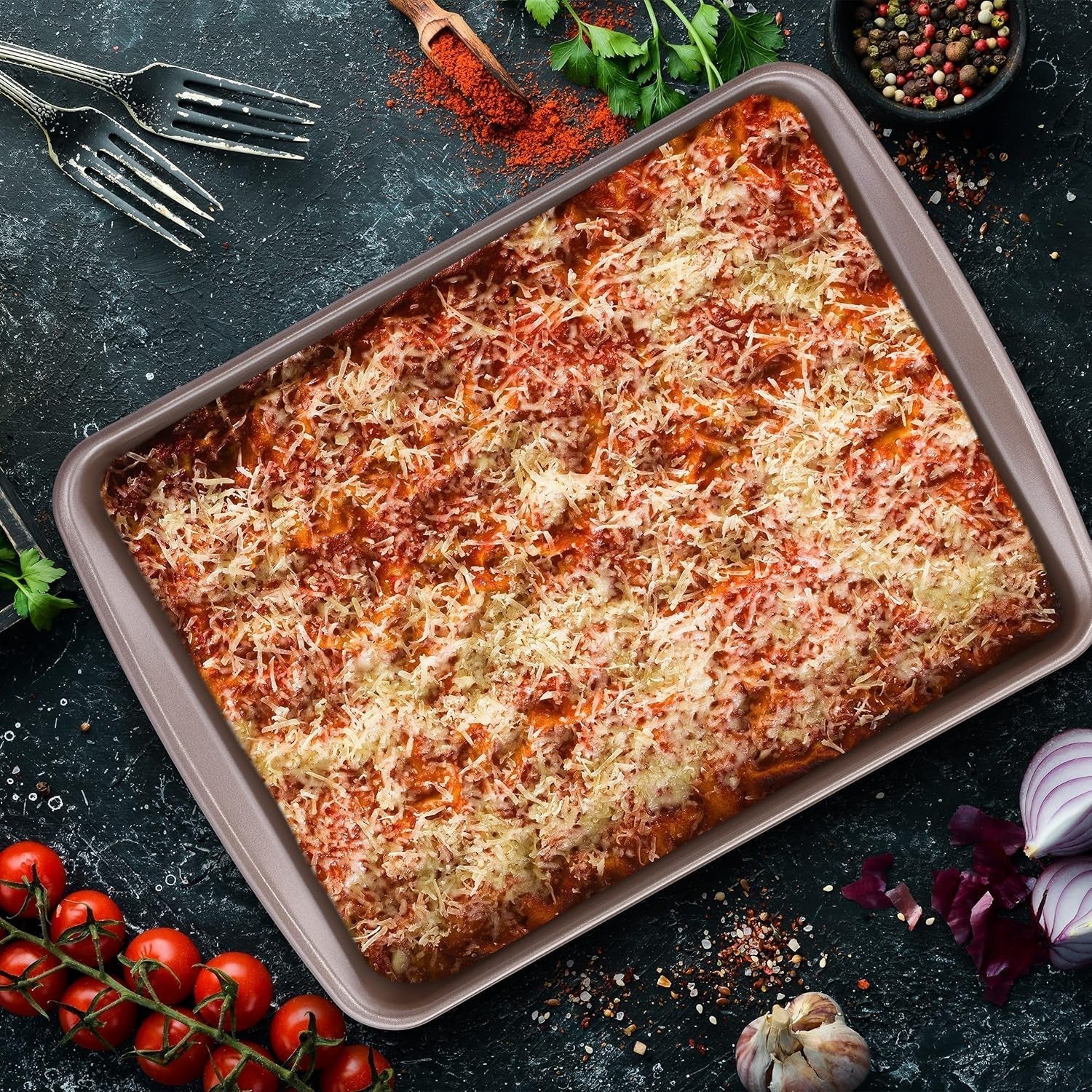 Relaxdays Backform, antihaftbeschichtet, 4 Liter, Kohlenstoffstahl, braun Formen und Backbleche Naty Shop