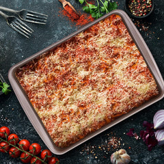 Relaxdays Backform, antihaftbeschichtet, 4 Liter, Kohlenstoffstahl, braun Formen und Backbleche Naty Shop