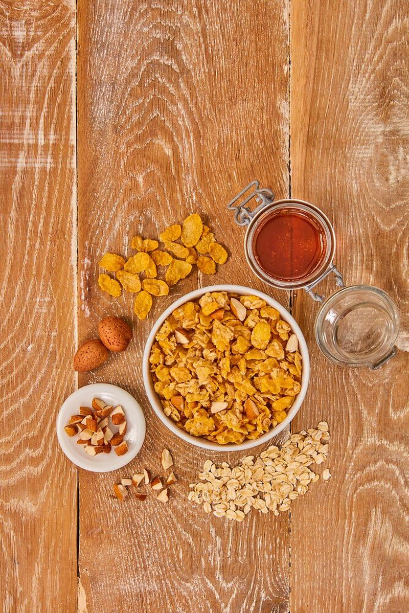 Dr. Oetker Vitalis Crunchy Flakes: Knuspermüsli mit Cornflakes und Mandelstückchen, 5er Pack (5 x 600g)