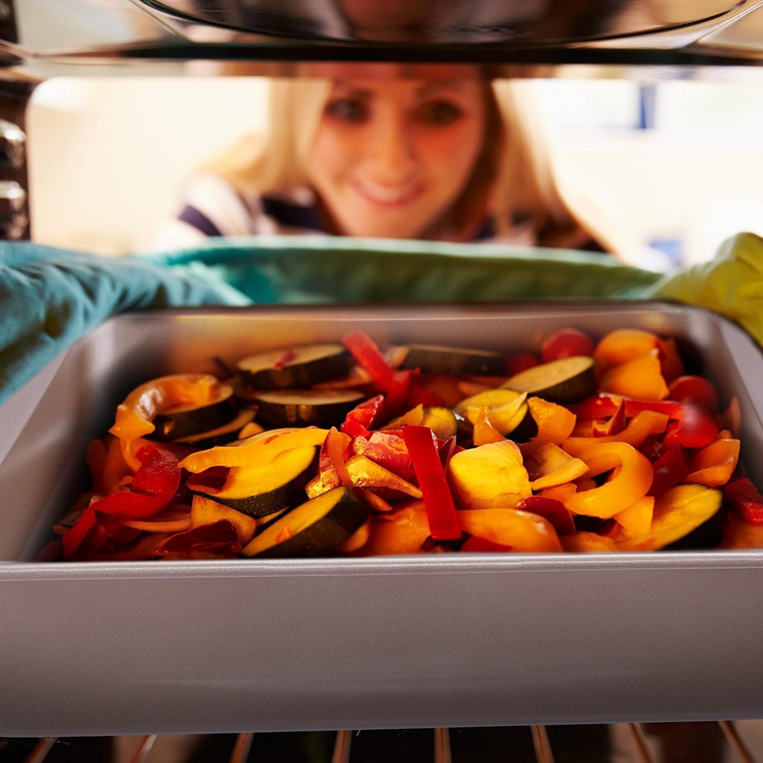 Relaxdays Backform, antihaftbeschichtet, 4 Liter, Kohlenstoffstahl, braun Formen und Backbleche Naty Shop