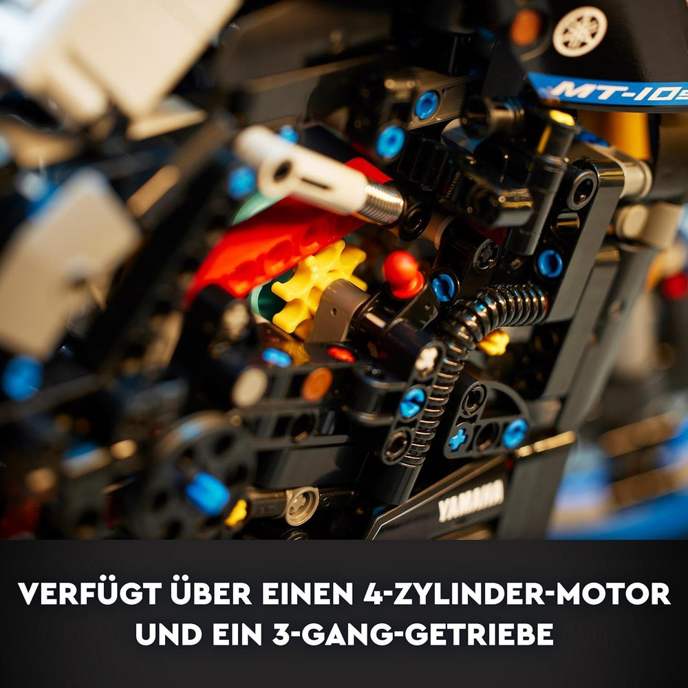 LEGO 42159 Technic Yamaha MT-10 SP Motorrad-Modellbausatz für Erwachsene, authentisches Fahrzeugmodell mit 4-Zylinder-Motor, funktionsfähiger Lenkung und Ar-App, Geschenk für Männer und Frauen. Bausätze Besuchen Sie den LEGO-Store