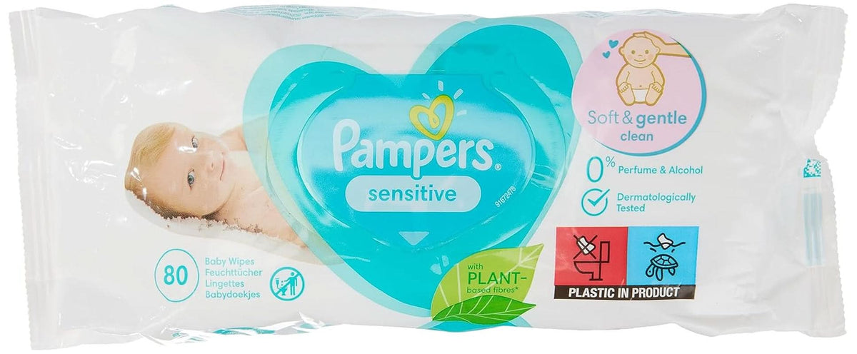 Pampers Sensitive Feuchttücher, 80 Tücher Baby-Feuchttücher Naty Shop