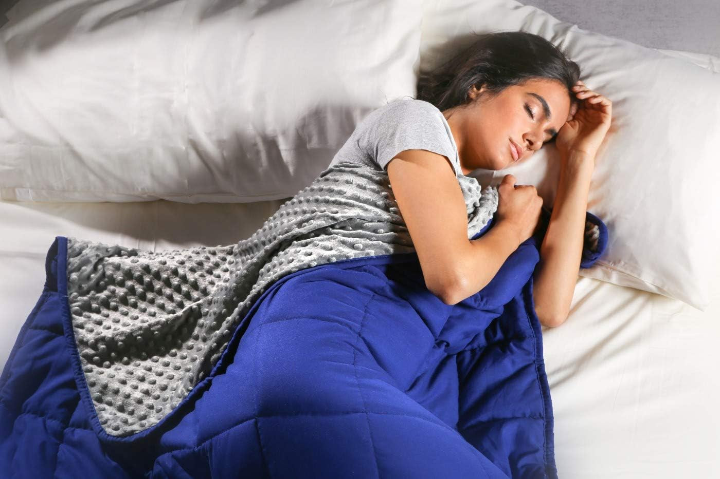 Kanguru Calmya, Pătură ponderată 10,5 kg, Vă ajută să adormiți și să dormiți mai bine, Potrivit pentru persoanele cu o greutate corporală de peste 90 kg Plapumi si pilote Naty Shop