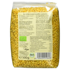 Bio gelbe Linsen, 500g