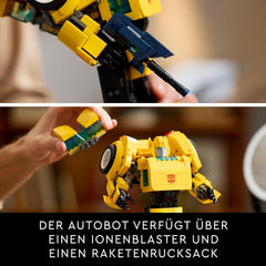 LEGO Icons Transformers Bumblebee, Roboter-Actionfigur zum Sammeln für Erwachsene, Filmbauset für Science-Fiction-Fans, kann in ein Auto verwandelt werden, Abenteuerspielzeug 10338 Bausätze Besuchen Sie den LEGO-Store