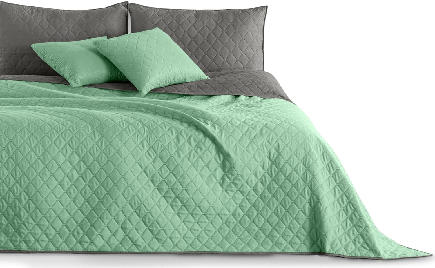 Decoking Tagesdecke 200 x 220 cm Graphit Anthrazit Silbergrau Zweiseitige Tagesdecke pflegeleicht Axel Beds and Blankets Besuchen Sie den DecoKing-Store Axel Mint Steel 200 x 220 cm