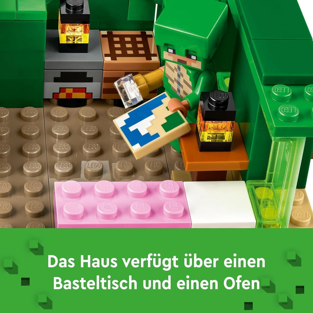 LEGO Minecraft The Turtle Beach House Spielzeughaus mit Zubehör für Mädchen und Jungen ab 8 Jahren, Set mit Tieren und Charakteren aus dem Videospiel, Geschenk für Gamer 21254 Bausets Besuchen Sie den LEGO-Store