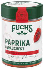 Fuchs Gewürze - Paprika geräuchert gemahlen - rauchiger Geschmack für BBQ, Gulasch oder Tofu - natürliche Zutaten - 60 g in wiederverwendbarer, recyclebarer Dose