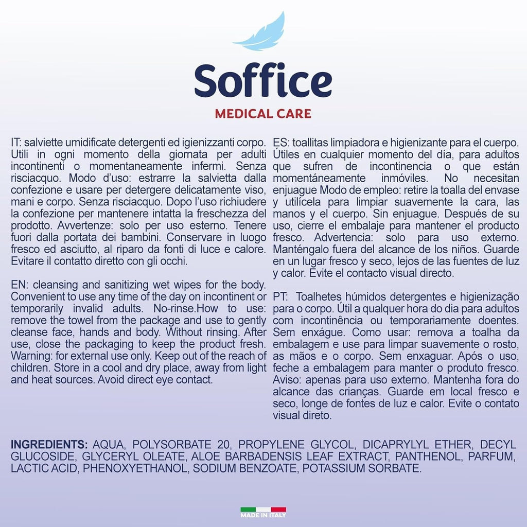 Șervețele răcoritoare multifuncționale pentru adulți (288 șervețele) - 12 pachete a 24 de șervețele umede și igienice | Accesorii și produse de igienă
