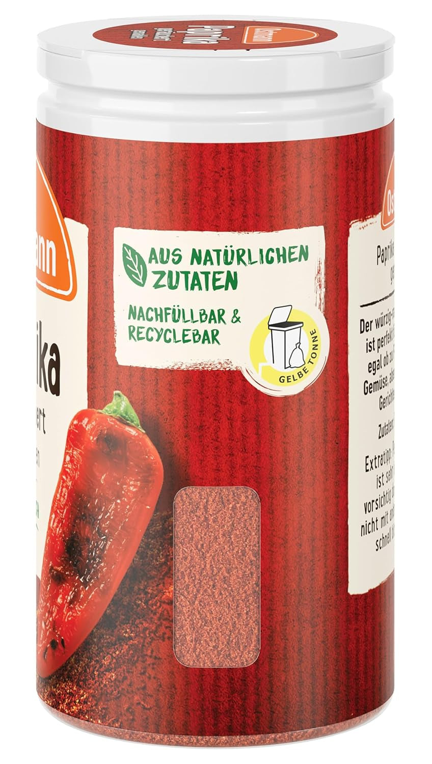 Ostmann Gewürze - Paprika geräuchert | Rauchiges Aroma für Bratkartoffeln, Gulasch oder Rührei | 35 g in der Streudose