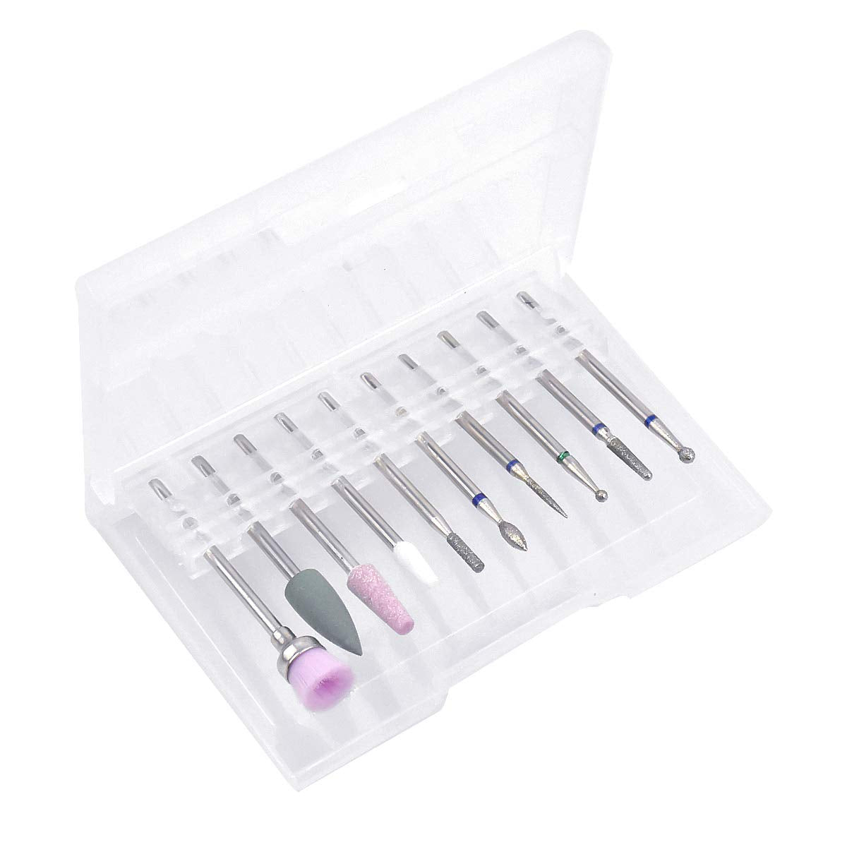 10 Stück Nagelbohrer Bits, Nagelfräser, Wolframlegierung Nagelfräser Bits, Professioneller Nagelfräser, Gelnägel Zubehör Nageldesign Zubehör Für Maniküre Pediküre Entfernen Nail Art