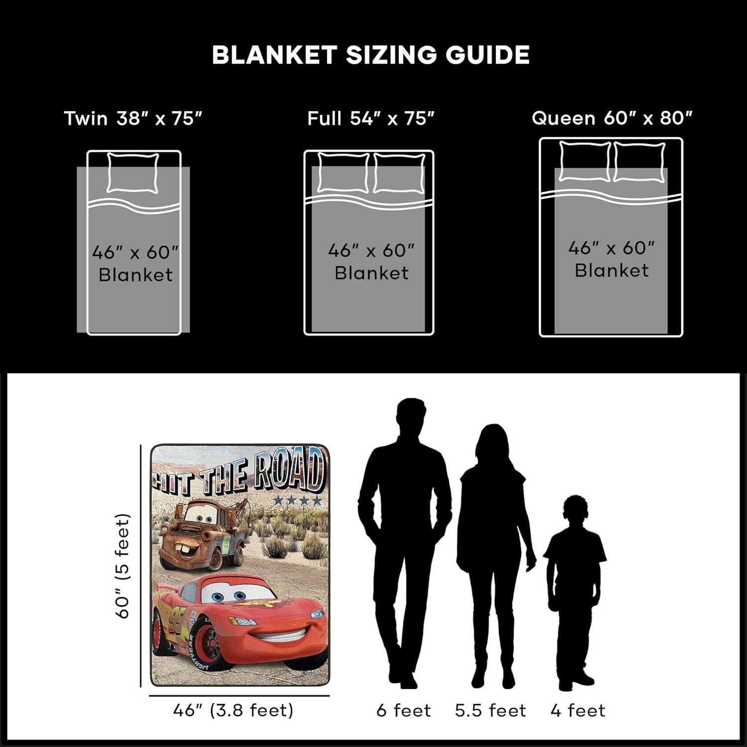 Lag3 Throw Blanket Cars Micro Raschel Throw Blanket, Polyester, On The Street, 46" X 60" Northwest Betten und Decken