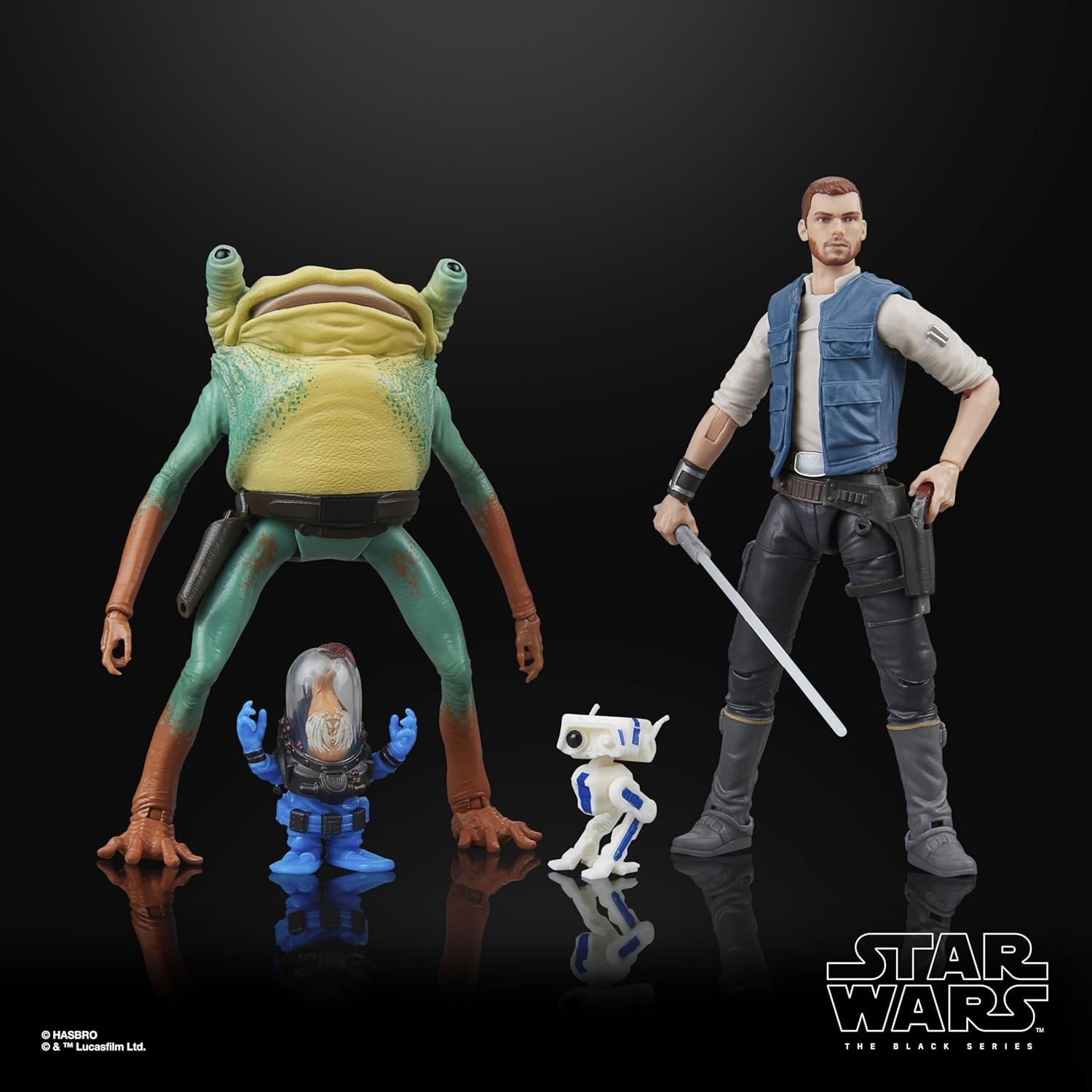 Star Wars Black Series Cal Kestis, Turgle & Skoova Stev, Star Wars Jedi: Survivor Actionfiguren zum Sammeln (Maßstab 15 cm) Actionfiguren Naty Shop
