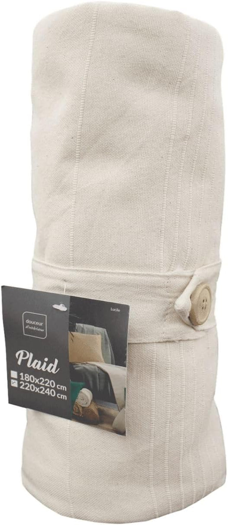Douceur D'Intérieur, Decke (220 x 240 cm) Lucile Curry, Polycotton, einfarbige Betten und Decken Douceur d'Intérieur Natura 220 x 240 cm