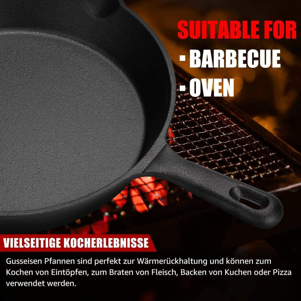 OVERMONT Grillpfanne aus Gusseisen mit Griff Töpfe und Pfannen Naty Shop