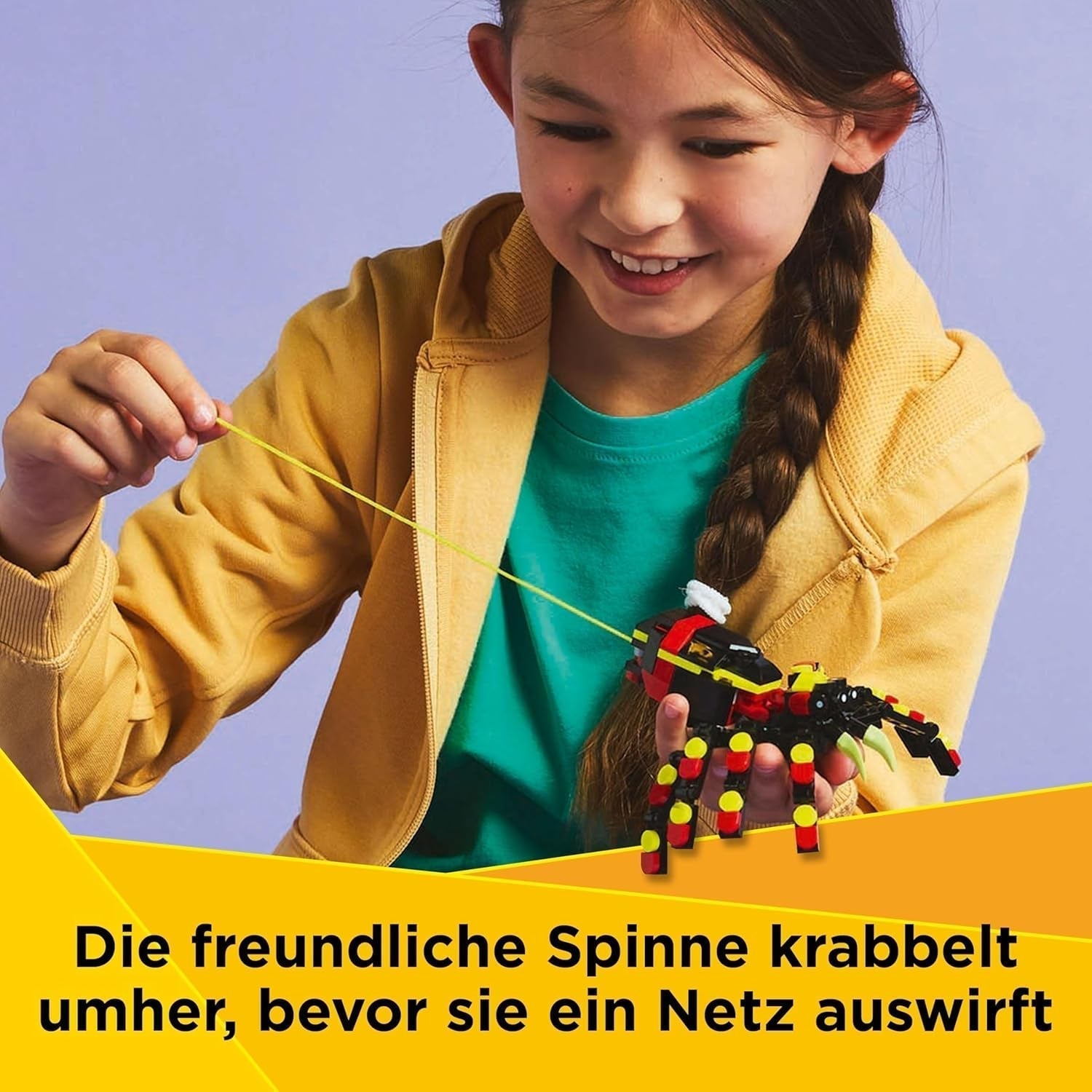 LEGO Creator 3In1 Wilde Tiere: Überraschungsspinne – Spielzeug zum Umbauen in eine Skorpion- oder Schlangenfigur – Bauset mit 3 Modellen – Geschenk für Jungen und Mädchen ab 7 Jahren 31159 Bausets Besuchen Sie den LEGO-Store