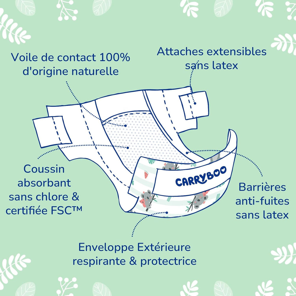 - Windelgröße 4 (7 – 18 kg) – für empfindliche Haut – natürlich und sehr saugfähig – 12 Stunden auslaufsicher – ohne unerwünschte Inhaltsstoffe – hergestellt in Frankreich – 132 Windeln
