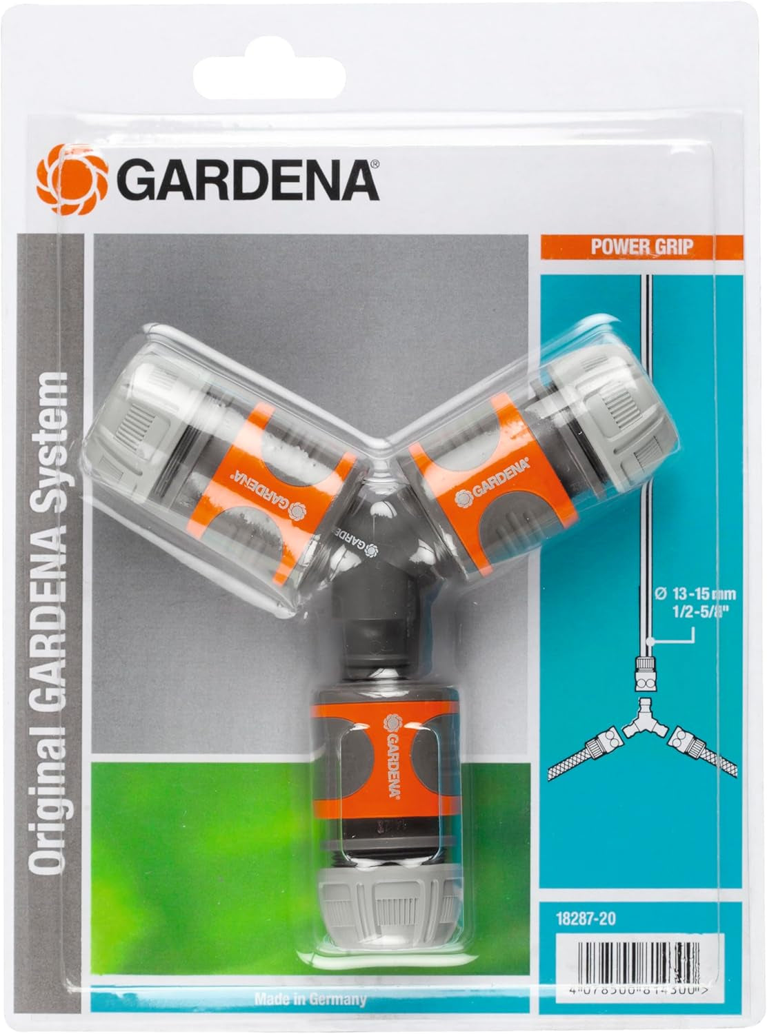 Set de cuplaje Gardena: Cuplaj furtun pentru prelungitor de 13 mm (1/2 inch) și 15 mm (5/8 inch), chiar și sub presiune mare a apei, asamblare ușoară (18283-20)