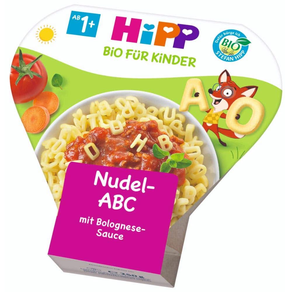 Hipp Kids Pasta Fun Flying ABC in Bolognesesauce, 6er Pack (6 x 250 Gramm) Mutter und Kind Naty Shop