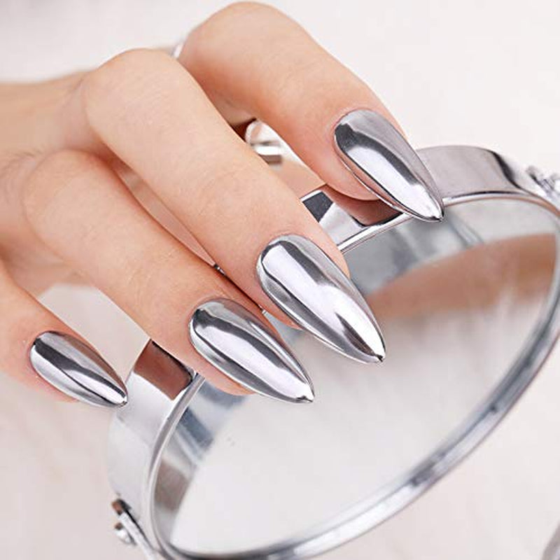 Chrome Nail Powder Aurora Ice Shimmer Chrome Pigment Pulver 4PCS Crome Pulver Nägel Nail Art Nageldesign