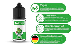 Twizzy, Konzentriertes Apfelaroma, 30 ml Aromen Naty Shop
