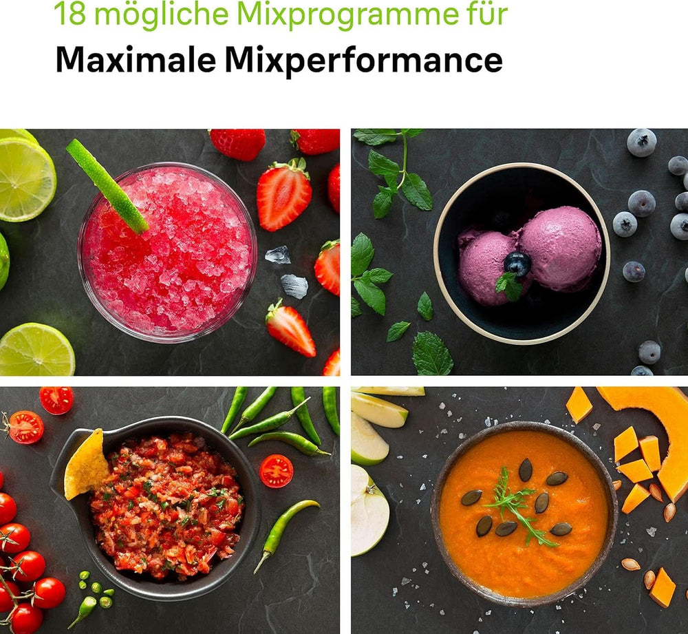 Braun Hochleistungsmixer Powerblend 9 JB9040 – Standmixer Mit Glas-Mixkrug, 18 Mixprogramme, 10 Geschwindigkeiten + Pulsefunktion, Heiße Suppen Funktion, Reinigungsprogramm, Stampfer, 1600 W, Schwarz Kitchen Naty Shop