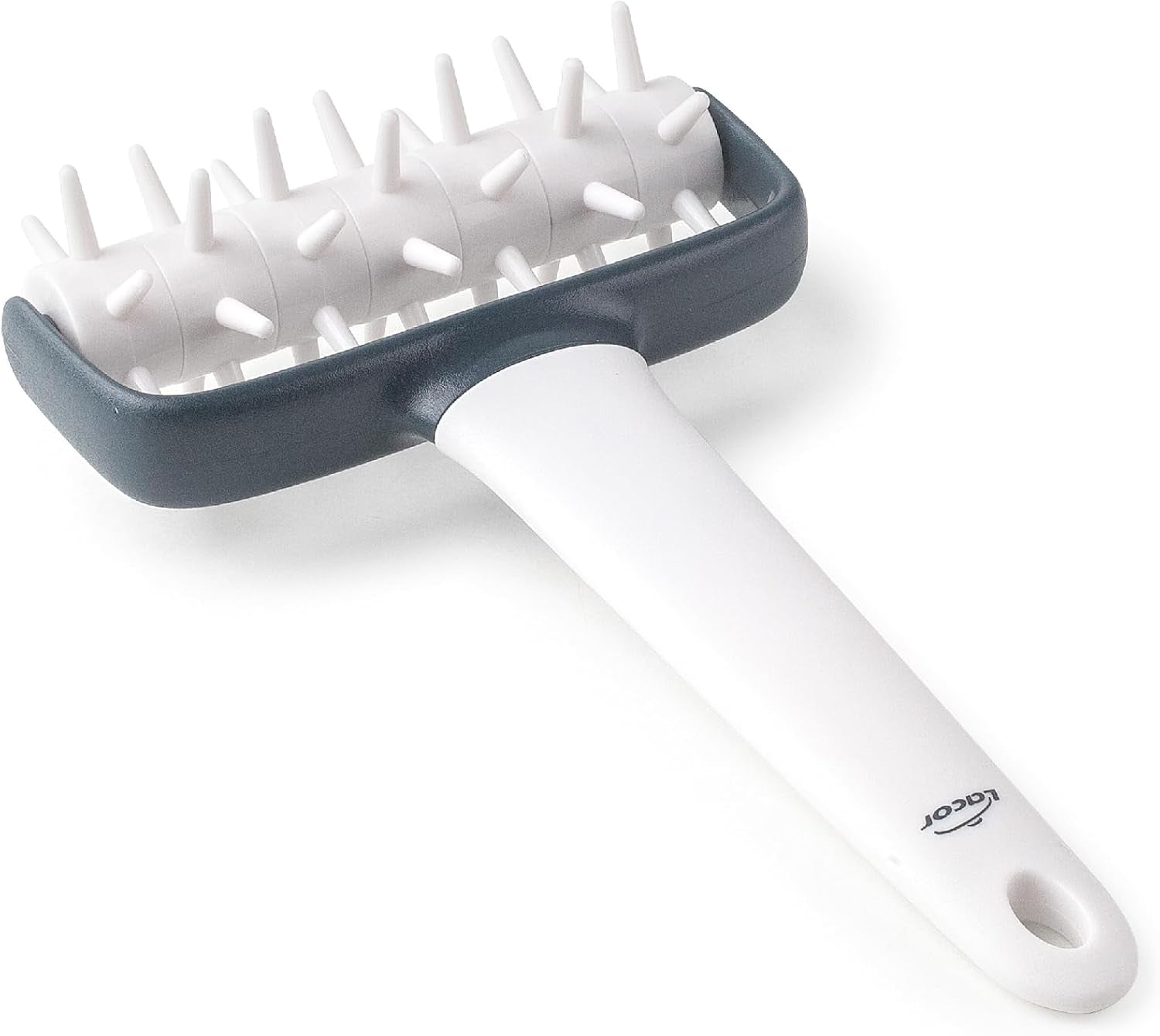 - 68802 - Küchenrollkissen, Tupfwalze, Nudelrolle, Verhindert Blasen im Teig, Ergonomischer Griff, 100% abnehmbar, Spülmaschinenfest, Polypropylen, BPA-frei, 12x19,5 cm