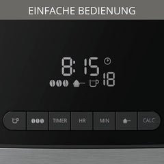 Espressor Krups KM8328 Grind cu râșniță | Cronometru 24 de ore | Recipient boabe 180 g | Capacitate 1,25 l pentru până la 15 cești de cafea | Funcție de oprire automată | 3 setări de măcinare | Negru