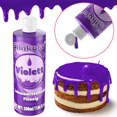 Colorant alimentar - Gikikoko 200ml colorant alimentar lichid, foarte concentrat, colorant alimentar pentru copt, macaroane, prăjituri, jeleu, fondant, prăjituri, slime DIY (violet)