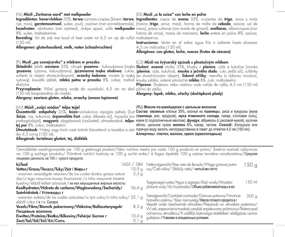 Trek'n Eat Schweizer Müsli mit Milchpulver (2er Pack)