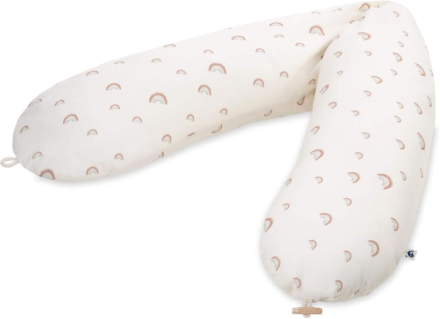 Julius Zöllner Bio-Stillkissen 190 cm, Füllung 42 Liter Eps-Mikroperlen, hergestellt in Deutschland Zubehör Essen und Stillen Baby Naty Shop Regenbogen