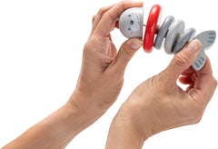 HABA 306691 - Zornăitor figură sigiliu, jucărie de prindere de la 6 luni, Made in Germany, gri Jucarii Bebe Naty Shop