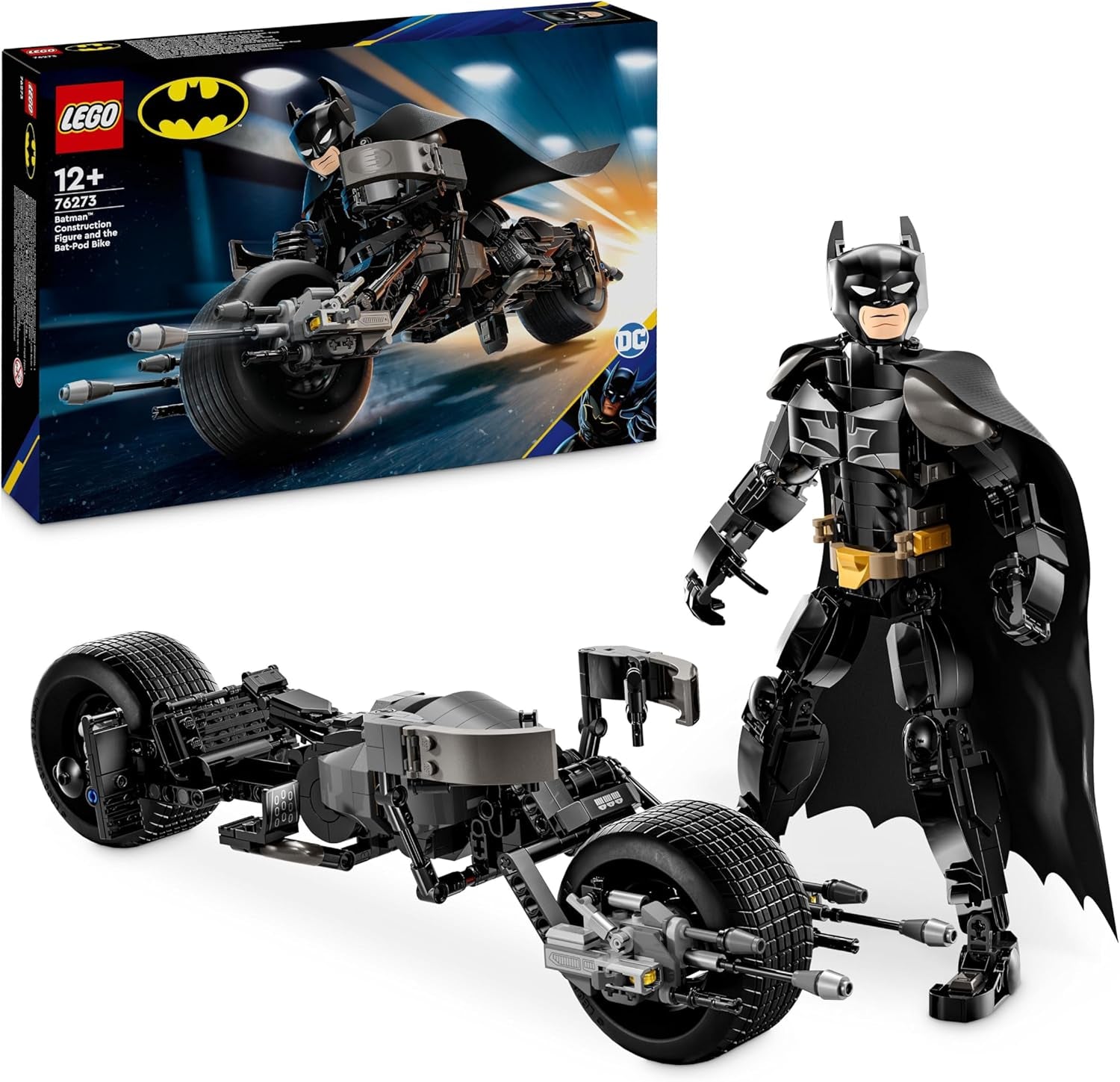 LEGO DC Batman: Batman-Bausteine mit Batpod, Superhelden-Filmspielzeug, Abenteuerspielset für Kinder, Geschenk für Jungen und Mädchen 76273 Bausets Besuche den LEGO-Store Standardtitel