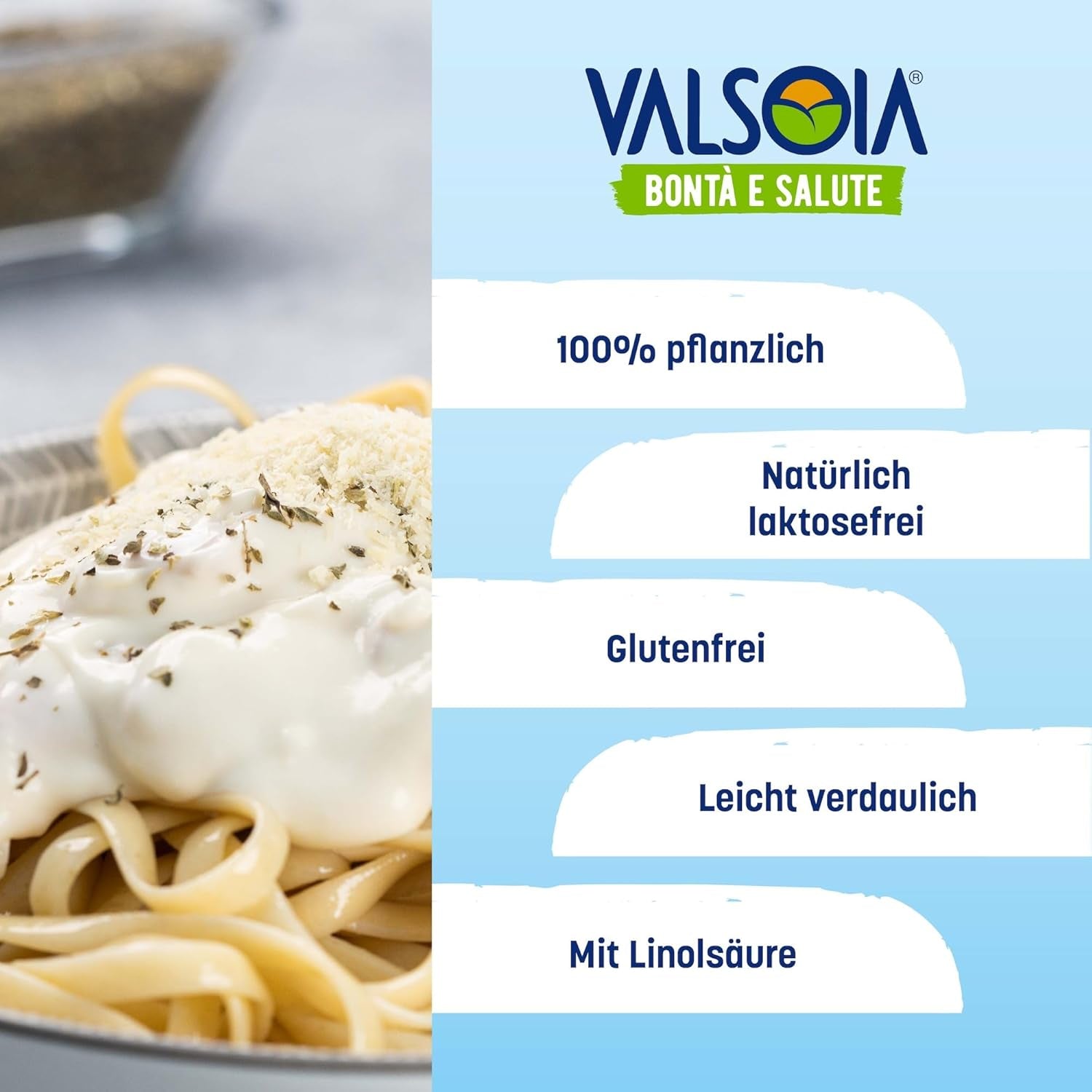 Condisoia-Creme, ideale Kochcreme für Menschen mit Laktoseintoleranz, Veganer und Vegetarier, vielseitig in der Küche einsetzbar, 6 x 200 g
