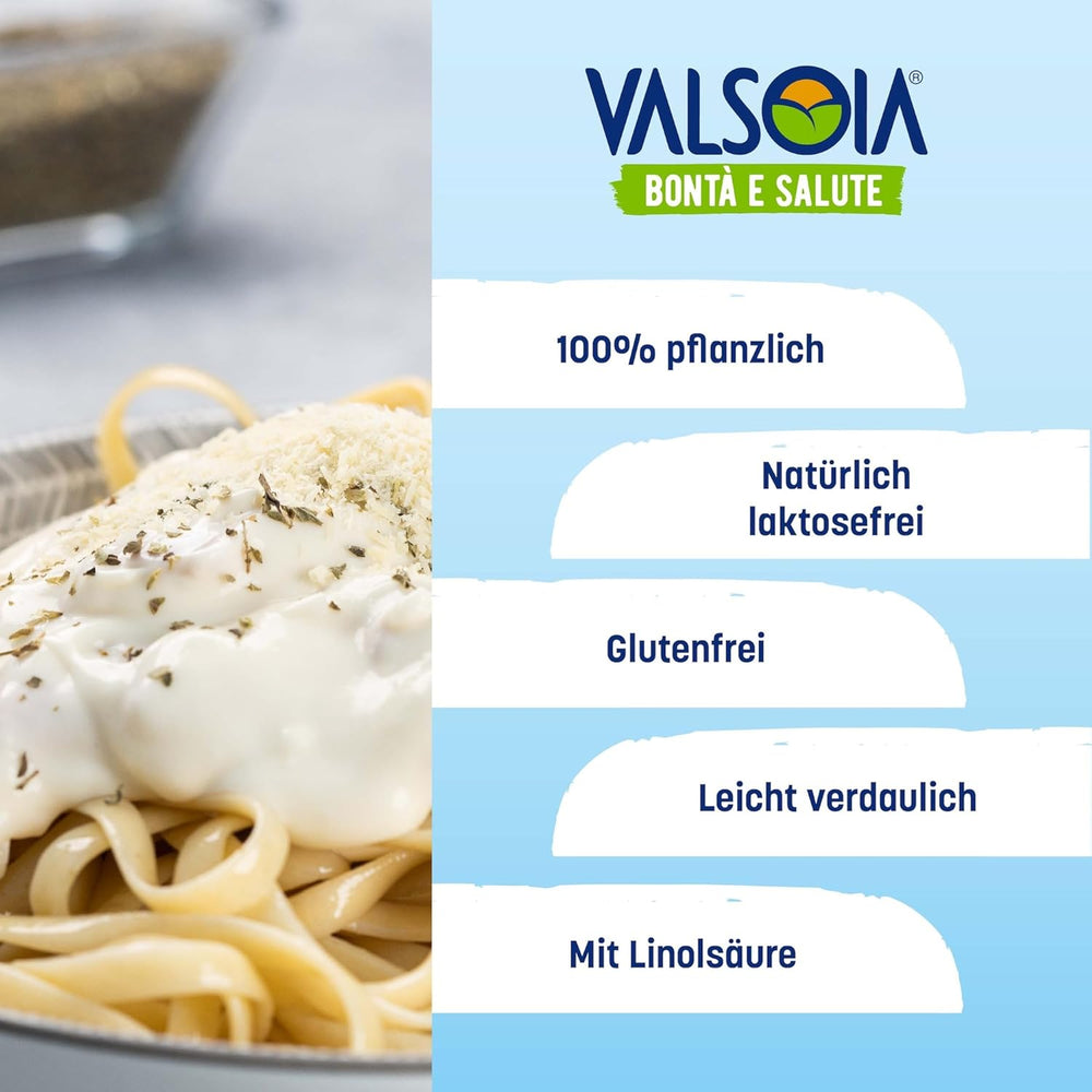 Condisoia-Creme, ideale Kochcreme für Menschen mit Laktoseintoleranz, Veganer und Vegetarier, vielseitig in der Küche einsetzbar, 6 x 200 g