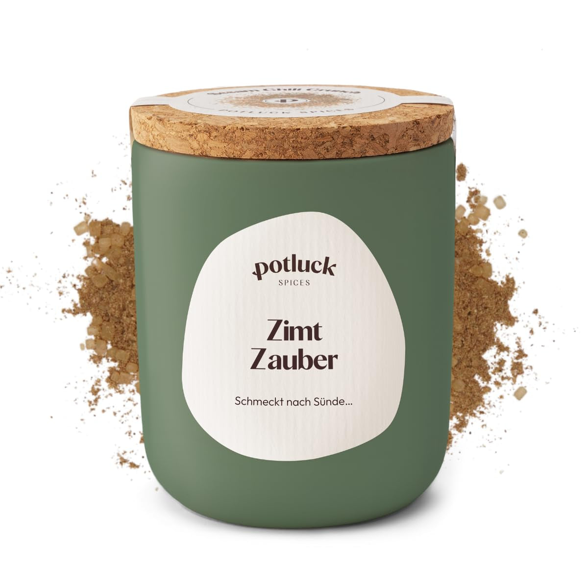 Potluck | Zimt Zauber | Würzmischung im Keramiktopf | 90g | Vegan, glutenfrei und mit natürlichen Zutaten