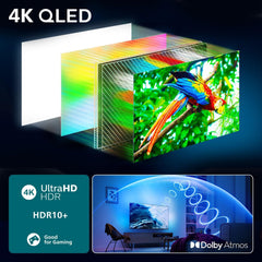 Televizor inteligent Philips Ambilight 43PUS8600 4K QLED - ecran de 43 de inci cu P5 Perfect Picture Engine Ultra HD, sistem de operare Titan, Dolby Vision și sunet Dolby Atmos