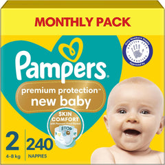Pampers New Baby Größe 1 Neugeborene 2-5 kg ​​Transportpackung, 4er Pack (4 x 23 Stück)