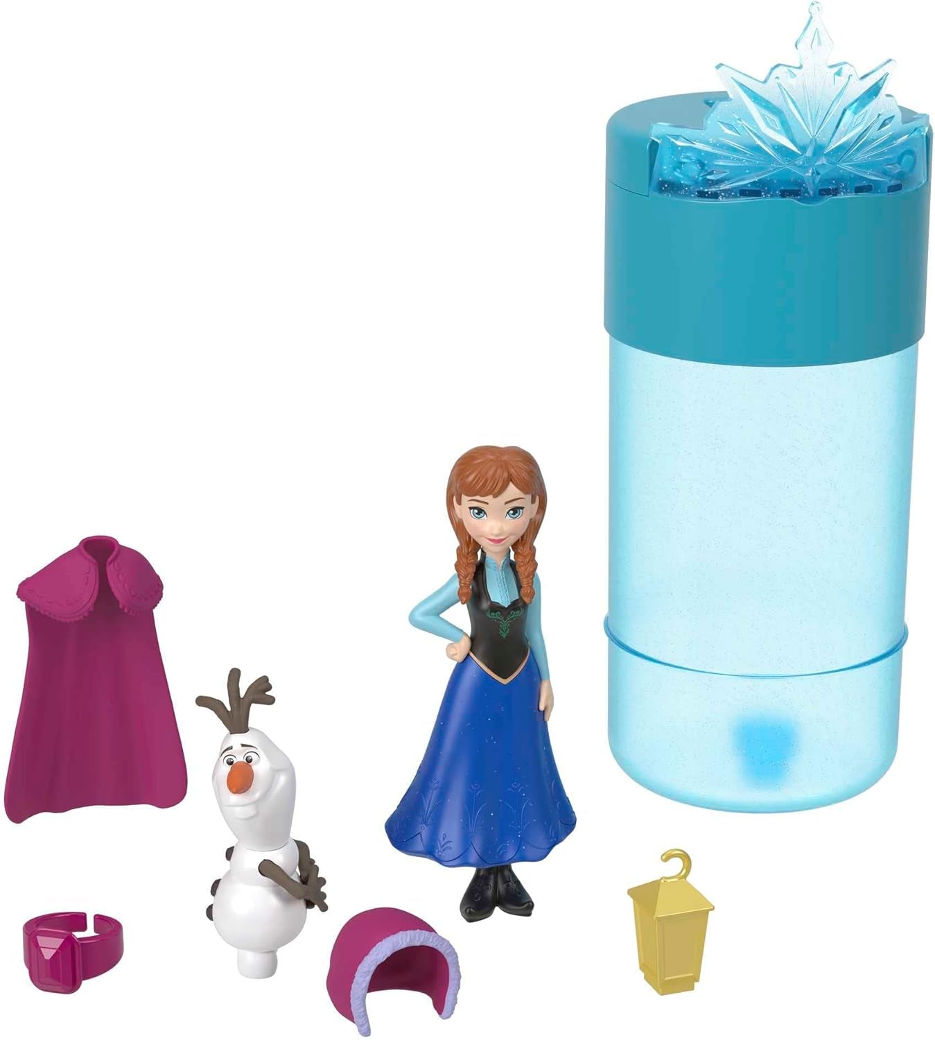 DISNEY Die Eiskönigin – Snow Color Reveal Puppen mit 6 Überraschungen, inklusive königlichem Zubehör und Haarschmuck-Deckel, für Kinder ab 3 Jahren, HMB83