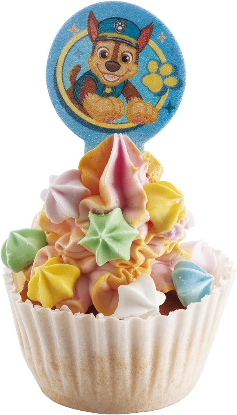 Dekora, Dekorapin Paw Patrol Essbare Kuchendekorationen, 20 Esspapierwaffeln – 6,5 x 4 cm Naty Shop