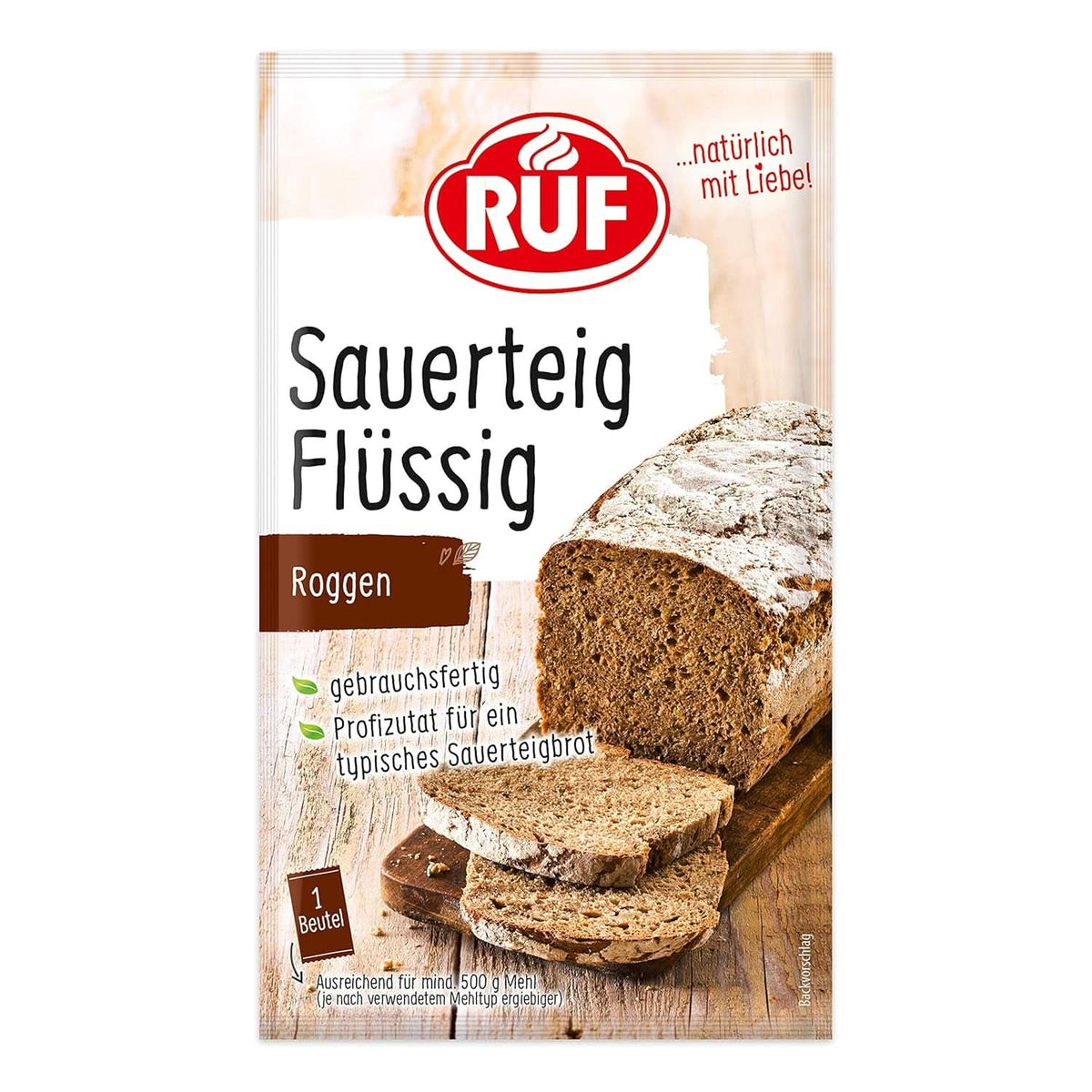RUF Rye Sourdough Liquid, Flüssigextrakt für Brotteig und Brötchen, Sauerteig, Roggen- und Vollkornbrot, 170 Gramm Kitchen Naty Shop Liquid 70 Gramm
