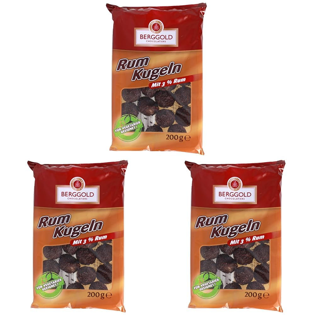 Rumkugeln mit Spezialschokolade, Rumkugeln 200g (3er Pack)