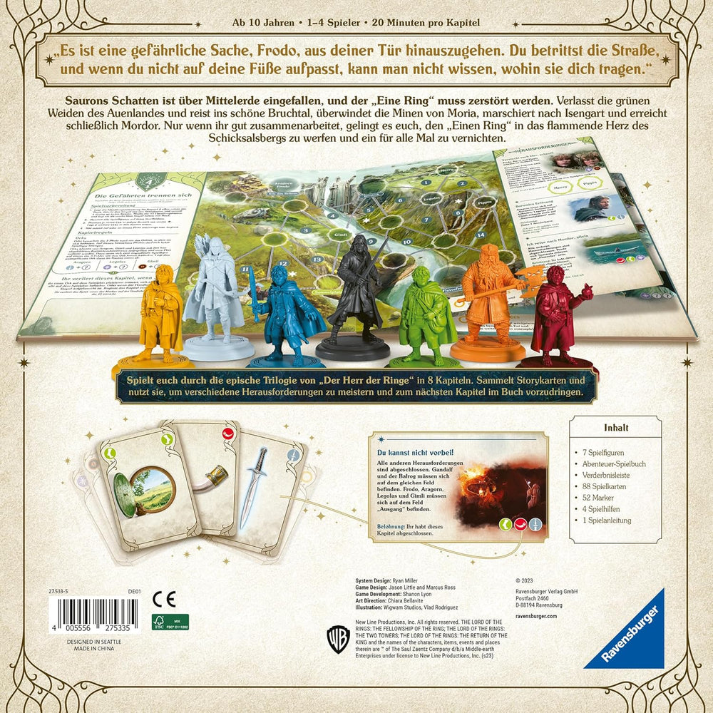 Ravensburger 27533 – Der Herr der Ringe – Kartenbasiertes Abenteuerspiel – Kooperatives Strategiespiel für 1–4 Spieler ab 10 Jahren