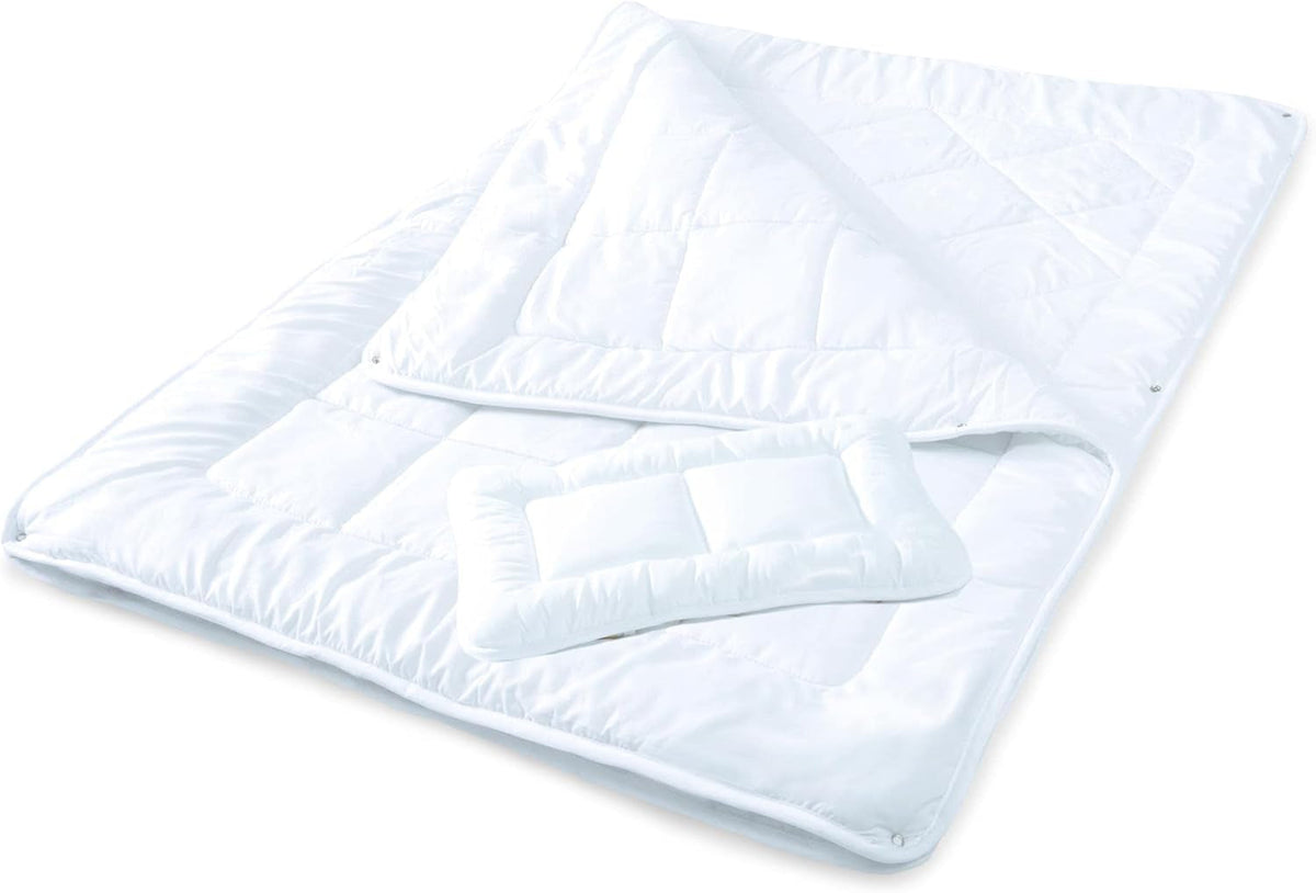 Aqua-Textil Soft-Touch-Set für Kinder, Bettdecke 100 x 135 cm, 250 g und 350 g, mit Kissen 40 x 60 cm, 150 g, Bettdecke 4 Jahreszeiten, Klimakontrolle, Öko-Tex, Bettdecken und Steppdecken, Naty Shop 100 x 135 cm + 1 x 40 x 60 cm, 4 Jahreszeiten