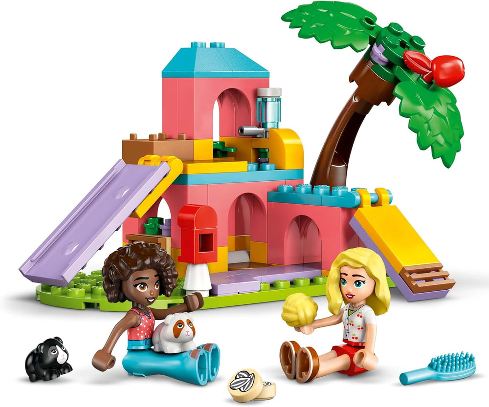 LEGO Friends Meerschweinchen-Spielplatz, Bau- und Rollenspielset mit 2 Minifiguren und 2 Tieren, Spielzeug für Mädchen ab 5 Tieren, Tierset 42640
