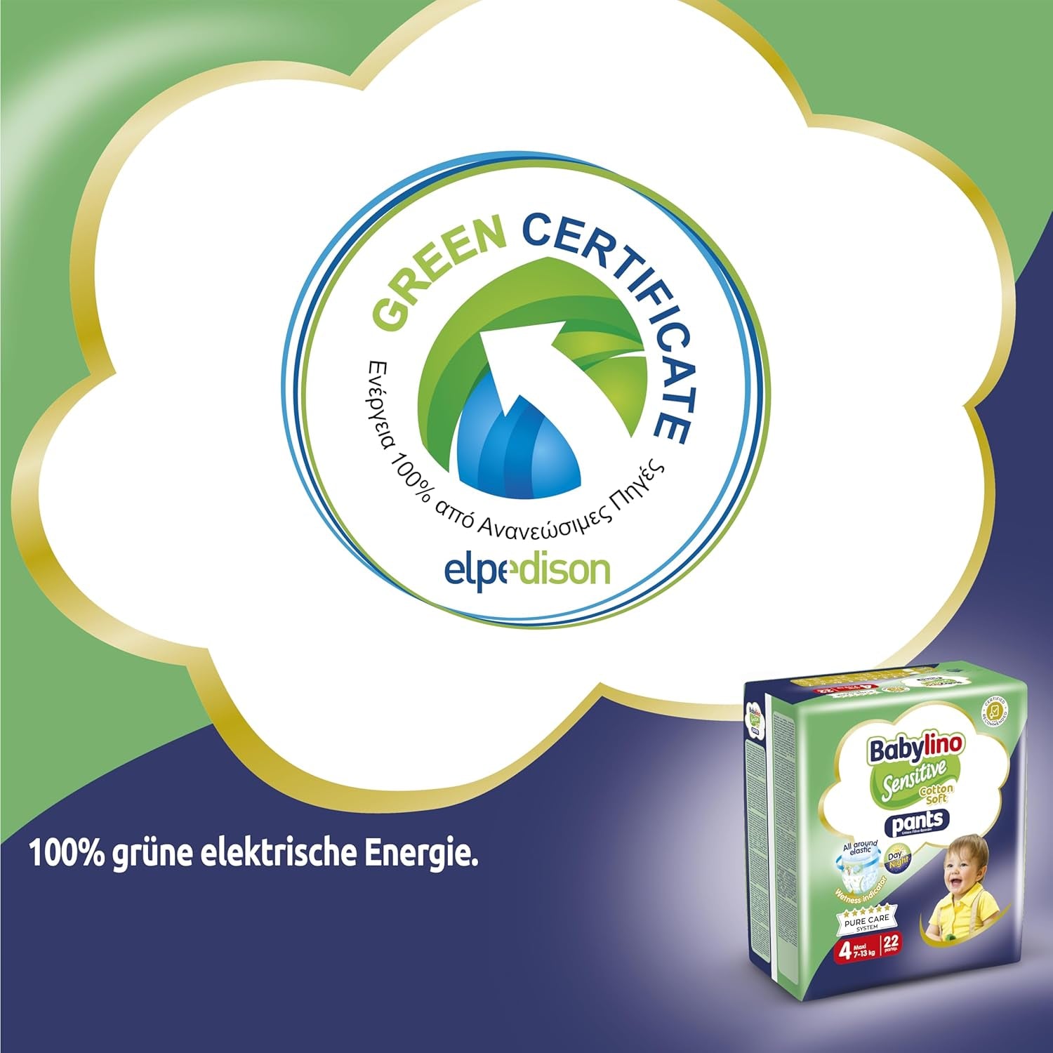 Windeln Sensitive Cotton Soft, Größe 4, Pants Maxi (7-13 kg), 22 Stück