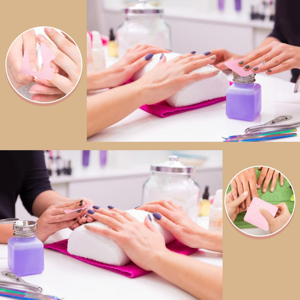 300 Stück Nagellackentferner Pads, Fusselfreie Nägel Wattepads Für Nägel Nagellackentferner Lint Free Nail Wipes Cleaner Gelnägel - Rosa