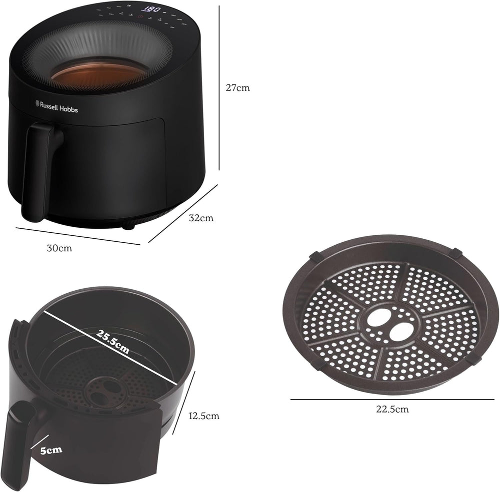 Russell Hobbs Airfryer, 5 Liter, 10 Programme, Sichtfenster Naty Shop Appliances