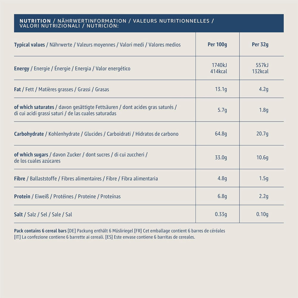 Müsliriegel mit Schokolade und Rosinen von Amazon, 192g